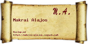 Makrai Alajos névjegykártya